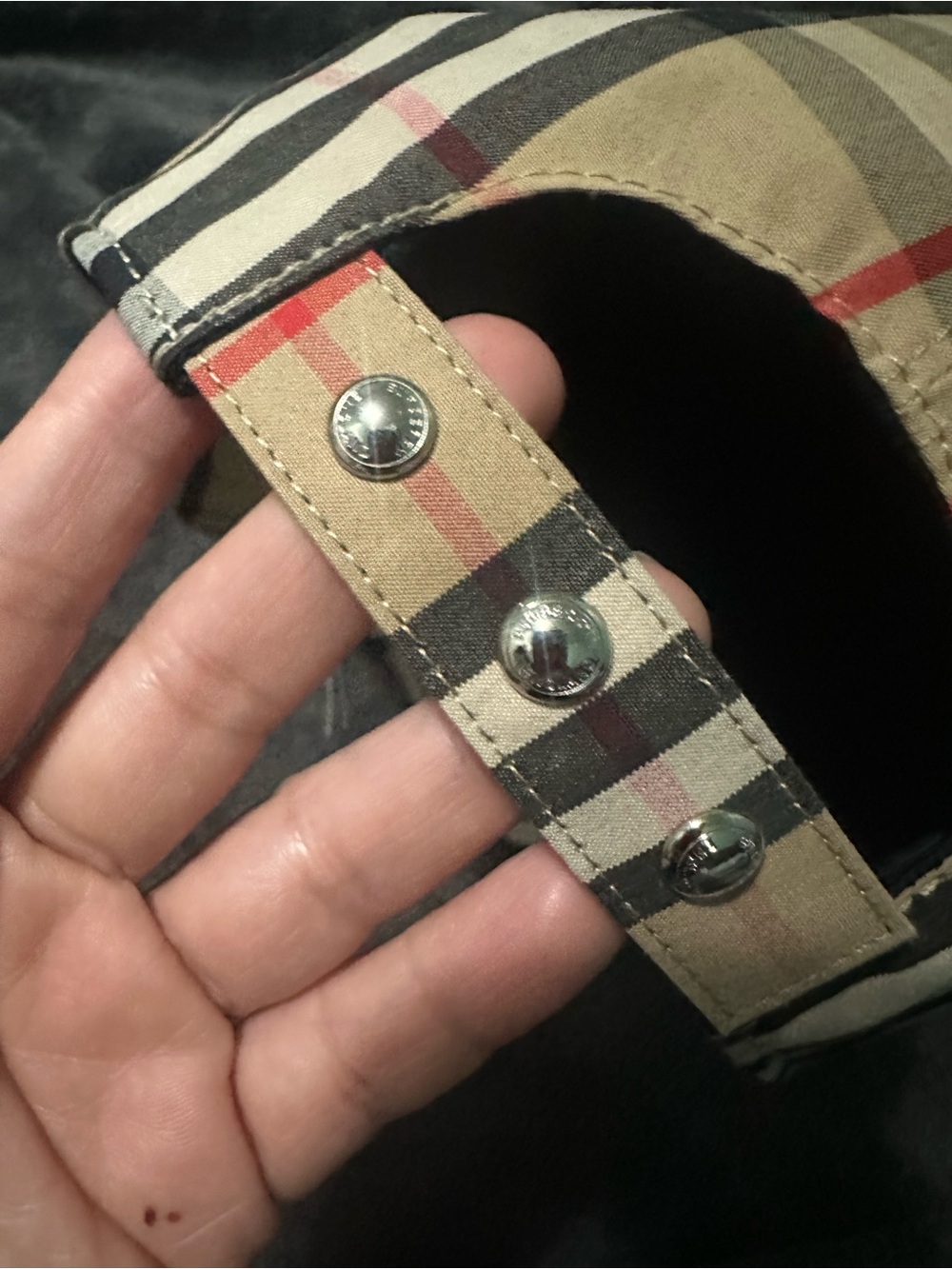 Burberry Beige Vintage Check Baseball Cap with Black Interior - Picture 5 of 6